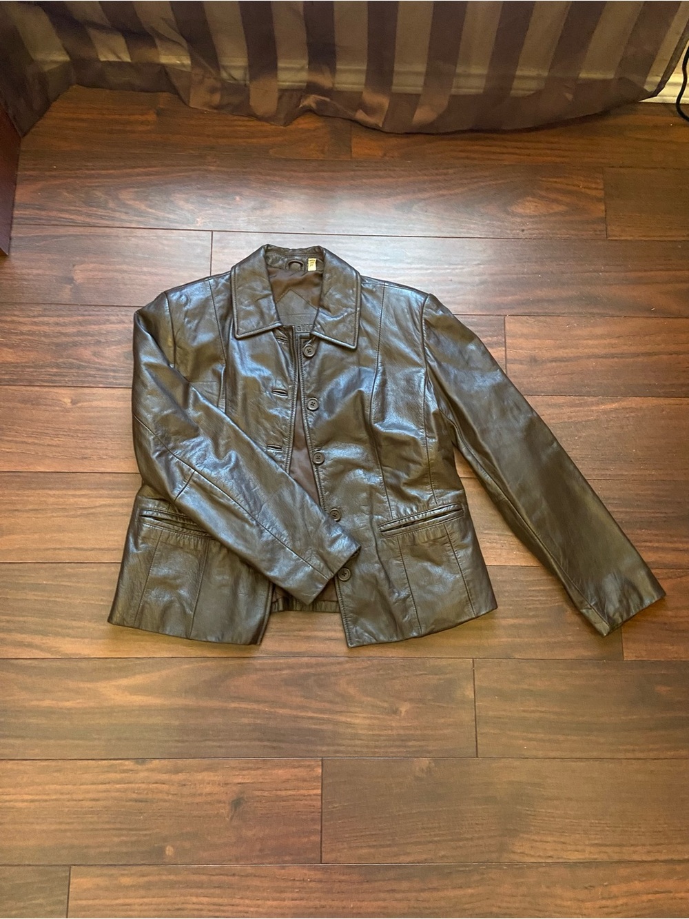 PRESTON & YORK Leather Jacket Petite Small